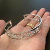 Stainless Steel Cuff Bracelet Bangle Customize Zircon Bangle Letter Gift
