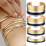 Stainless Steel Cuff Bracelet Bangle for Women