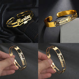 Cuff Bracelet Stainless Steel Zircon Bangle Women Bracelet Wrist Gift