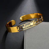 Cuff Bracelet Stainless Steel Zircon Bangle Women Bracelet Wrist Gift