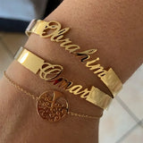 Customize Stainless Steel Cuff Bracelet Open Bangle