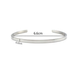 Thin Silver Stainless Steel Cuff Bracelet for Women