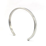 Thin Silver Stainless Steel Cuff Bracelet for Women