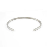 Thin Silver Stainless Steel Cuff Bracelet for Women