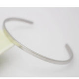 Thin Silver Stainless Steel Cuff Bracelet for Women