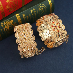 Algeria Wedding Jewelry Women Cutout Bridal Bracelet