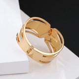 Metal Cuff Bracelet for Women Hollow Out Design Punk Style