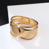 Metal Cuff Bracelet for Women Hollow Out Design Punk Style