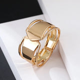 Metal Cuff Bracelet for Women Hollow Out Design Punk Style