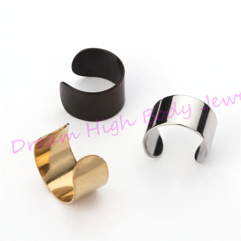 Punk Rock Wrap Earrings No Piercing Cuff Ear Clip 3 Colors