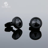 Men's High Matte Round Cuff Links