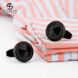 Men's High Matte Round Cuff Links