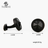 Men's High Matte Round Cuff Links