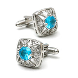 Cuff Links for Men Zircon Square Copper Wedding Dress Shirt Cufflinks