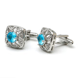 Cuff Links for Men Zircon Square Copper Wedding Dress Shirt Cufflinks