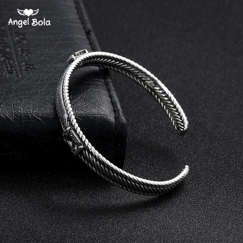 Ancient Silver Plated Buddha Bracelet Women Vintage