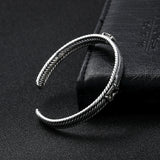 Ancient Silver Plated Buddha Bracelet Women Vintage