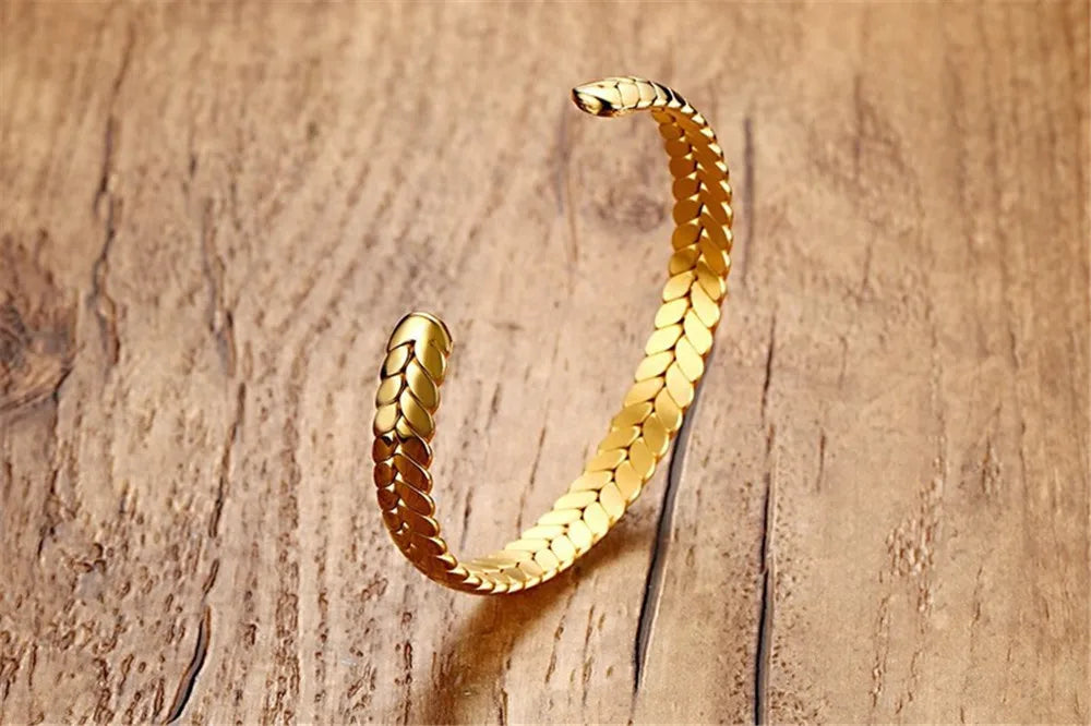 18k Silver Cuff Bangle Bracelet for Women, Adjustable Jewelry
