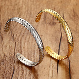 18k Silver Cuff Bangle Bracelet for Women, Adjustable Jewelry