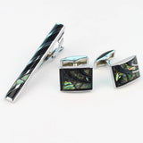 Men's Stainless Steel Cufflinks & Tie Clip Set