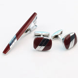 Men's Stainless Steel Cufflinks & Tie Clip Set