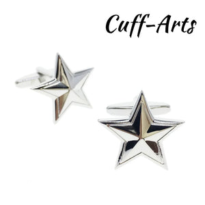 Star Classic Cufflinks for Men Wedding Jewelry Gemelos C10184