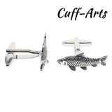Gentleman Fish Shaped Cufflinks for Men Tie Clips Vintage Jewelry C10070
