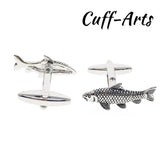 Gentleman Fish Shaped Cufflinks Vintage Men Tie Clips C10070