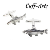 Gentleman Fish Shaped Cufflinks Vintage Men Tie Clips C10070