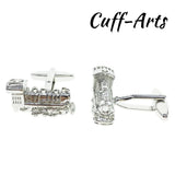 Train Locomotive Cufflinks for Men Shirt Tie Clip C10182