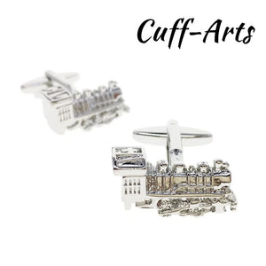 Train Locomotive Cufflinks for Men Shirt Tie Clip C10182