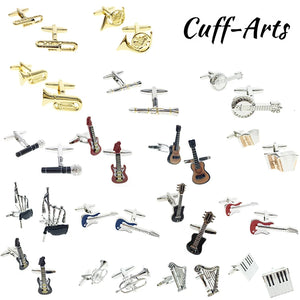 Cuffarts Brass Cufflinks for Mens High Classic Music Cufflinks