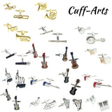 Cuffarts Brass Cufflinks for Mens High Classic Music Cufflinks