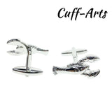 Lobster Cufflinks Silver Brass Tie Clip
