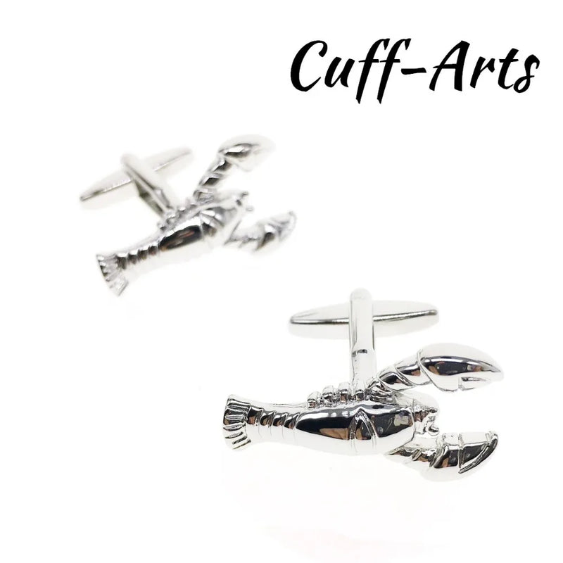 Lobster Cufflinks Silver Brass Tie Clip