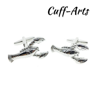 Lobster Cufflinks Silver Brass Tie Clip