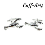 Lobster Cufflinks Silver Brass Tie Clip
