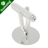 Cufflink Blanks with 16mm Pad,Silver Plated,20pcs/lot