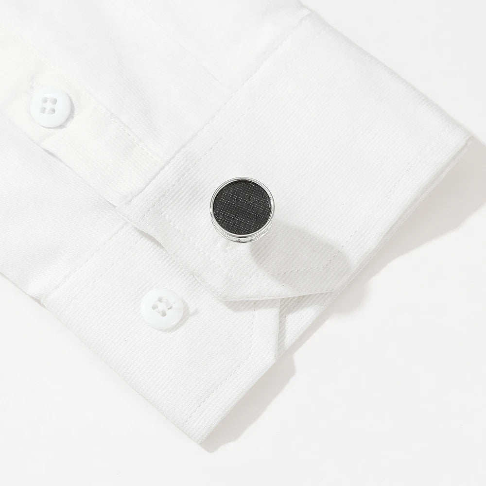 Personalized Round Cufflinks for Men Wedding Jewelry