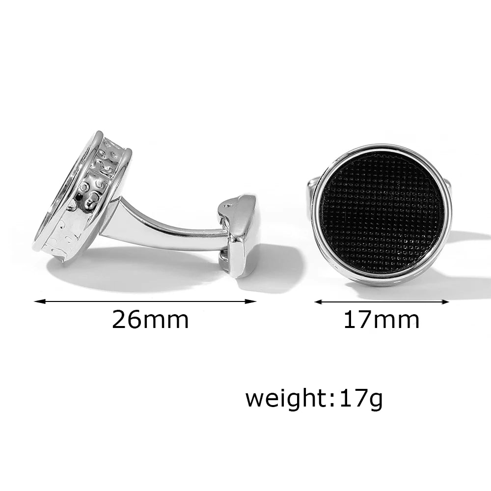 Personalized Round Cufflinks for Men Wedding Jewelry