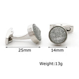 Crystal Cufflinks for Men XK22S068 Round Formal Business Button Shirt Cuff Links