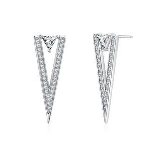 Crystal Stone Zircon Earrings Round Stud Earrings For Women