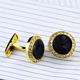 Enamel French Men's Metal Cufflink Shirt Buttons Knot High Copper