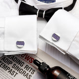 Dichroic Glass Cufflinks for Men with Gift Box