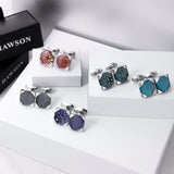 Dichroic Glass Cufflinks in Gift Box