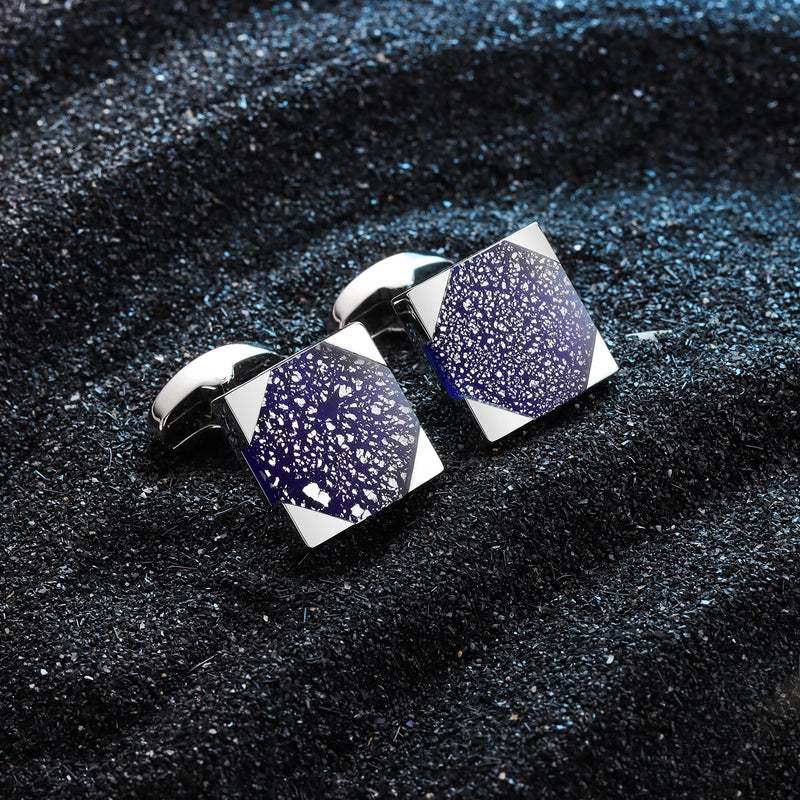Dichroic Glass Cufflinks in Gift Box