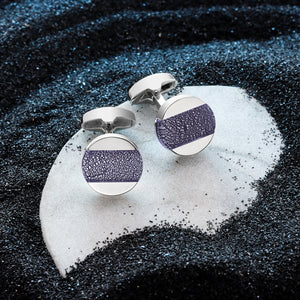 Dichroic Glass Cufflinks for Men with Gift Box