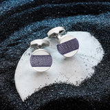 Dichroic Glass Cufflinks for Men with Gift Box