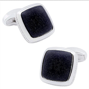 Men's Cufflinks, Rhodium Tone, Mother of Pearl, Gift Box