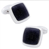 Men's Cufflinks, Rhodium Tone, Mother of Pearl, Gift Box